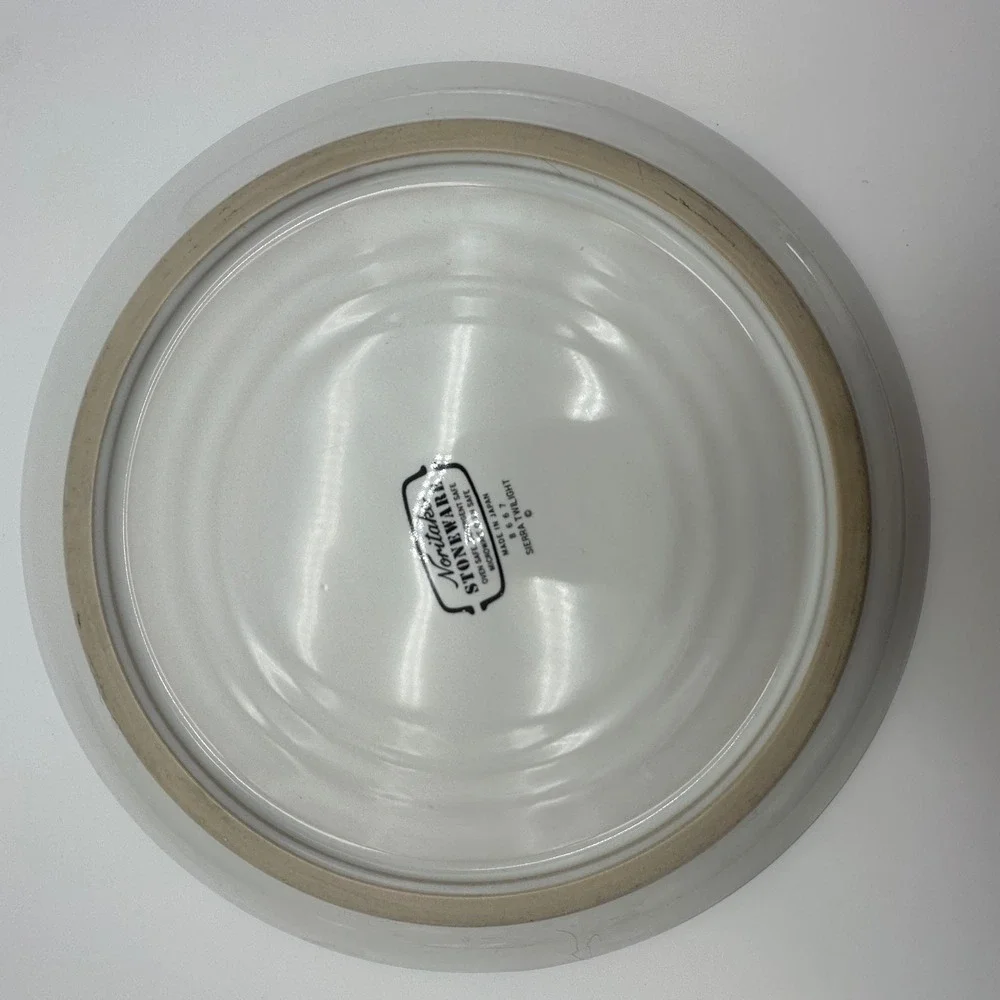 Noritake Sierra Twilight Stoneware Dinner Plates 8667 Grey White Set of 3 Japan